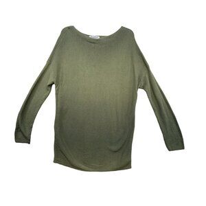 Tommy Bahama Womens Tunic Ribbed Knit Sweater M/M Olive Green Long Sleeve